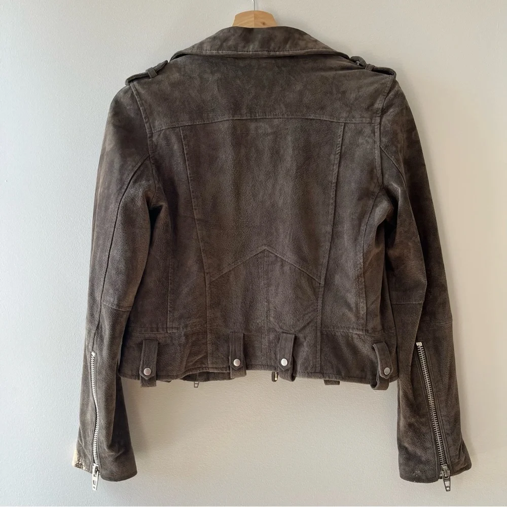 ⚡️MUST GO free shipping! BLANKNYC 100% Leather Suede Moto Jacket - XS - Brown - Picture 5 of 13